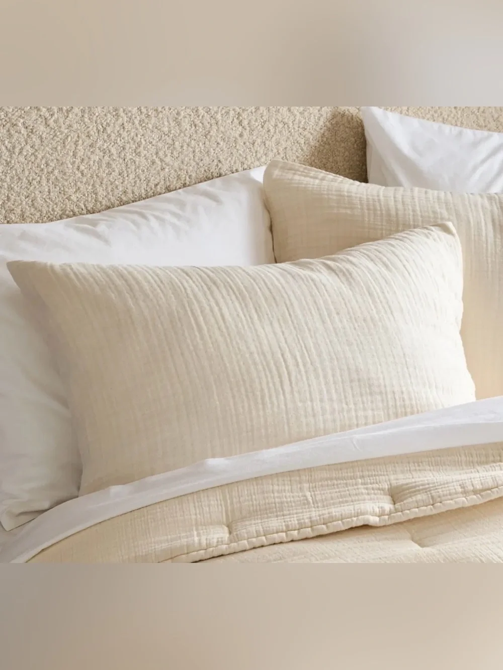 Quince Organic Cotton King Gauze  Pillowcase Shams (4 count) - color: Undyed